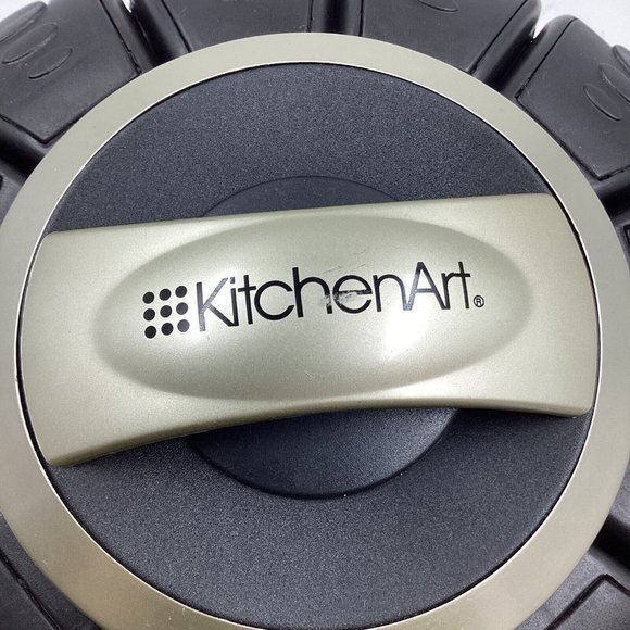 KitchenArt 12 Spice Container Turn-Table Carousel 1/4 Tsp Auto-Measure Herb Rack - Picture 2 of 12